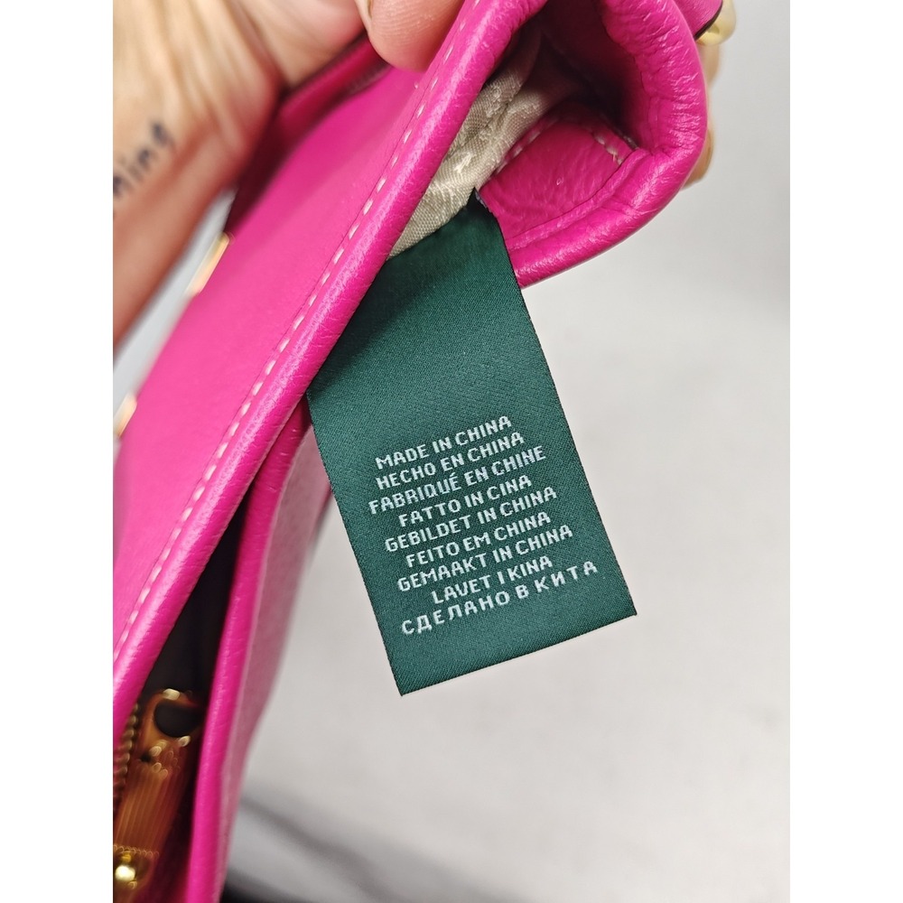 Lauren Ralph Lauren Thurlow Mini Crossbody Bag Aruba Pink Leather Handbag NWT - Picture 10 of 16